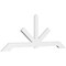 Ekena Millwork Vanguard Architectural Grade PVC Gable Bracket, 84"W x 31 1/2"H x 2"D x 4"F, 9/12 Pitch GBP084X32X0204VAN00 - alternate 1